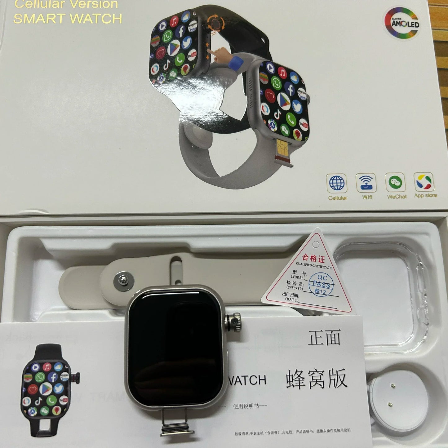 5G Smartwatch Global Version – 2.29″ AMOLED Display | 180° Rotating Camera | SIM, Wi-Fi, GPS, Video Calling