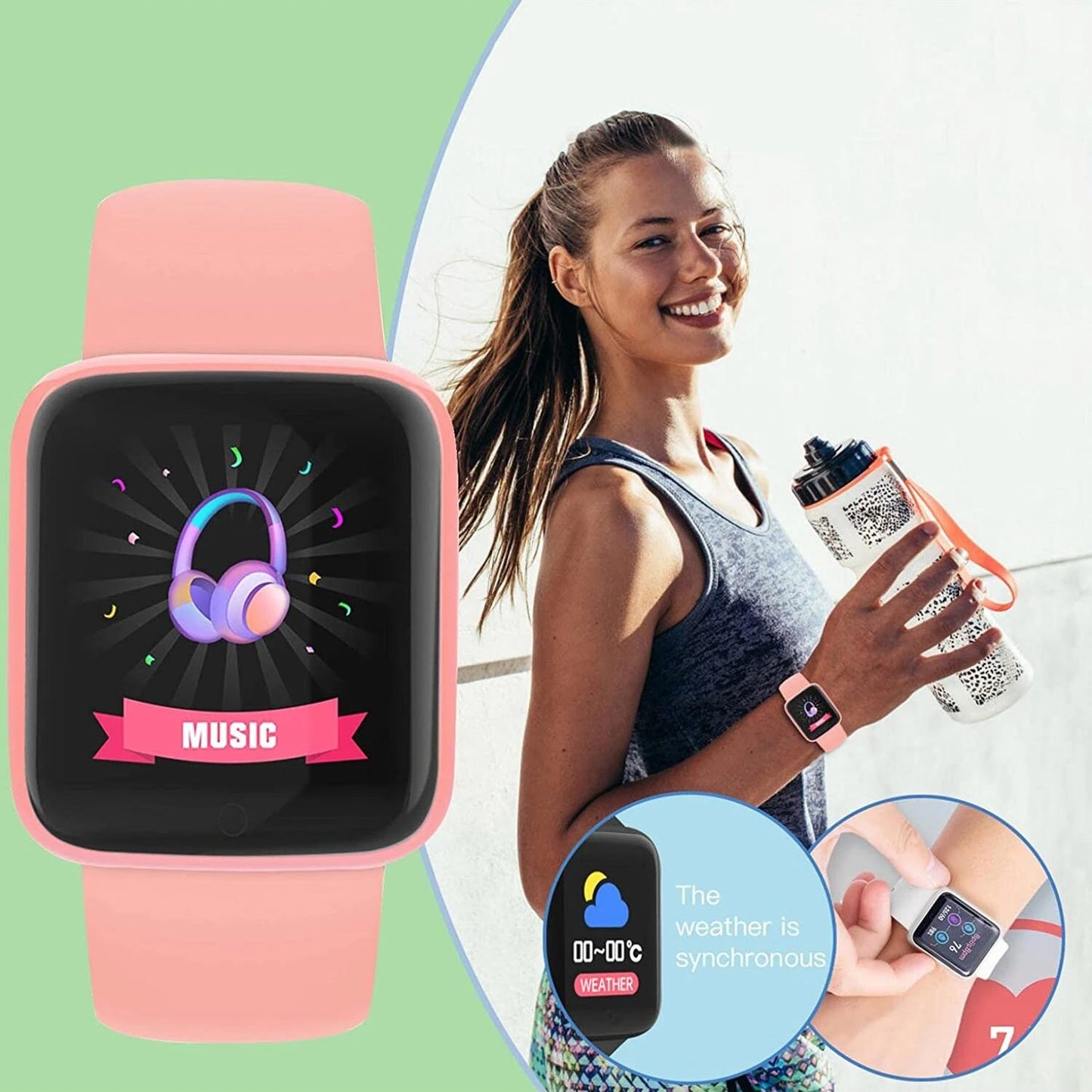 Montre intelligente multifonctionnelle hommes femmes Bluetooth connecté téléphone lecteur de musique Fitness Sport Bracelet moniteur de sommeil D13 Smartwatch
