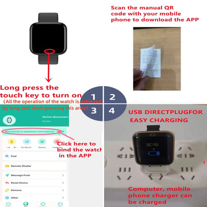 Montre intelligente multifonctionnelle hommes femmes Bluetooth connecté téléphone lecteur de musique Fitness Sport Bracelet moniteur de sommeil D13 Smartwatch