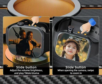5G Smartwatch Global Version – 2.29″ AMOLED Display | 180° Rotating Camera | SIM, Wi-Fi, GPS, Video Calling