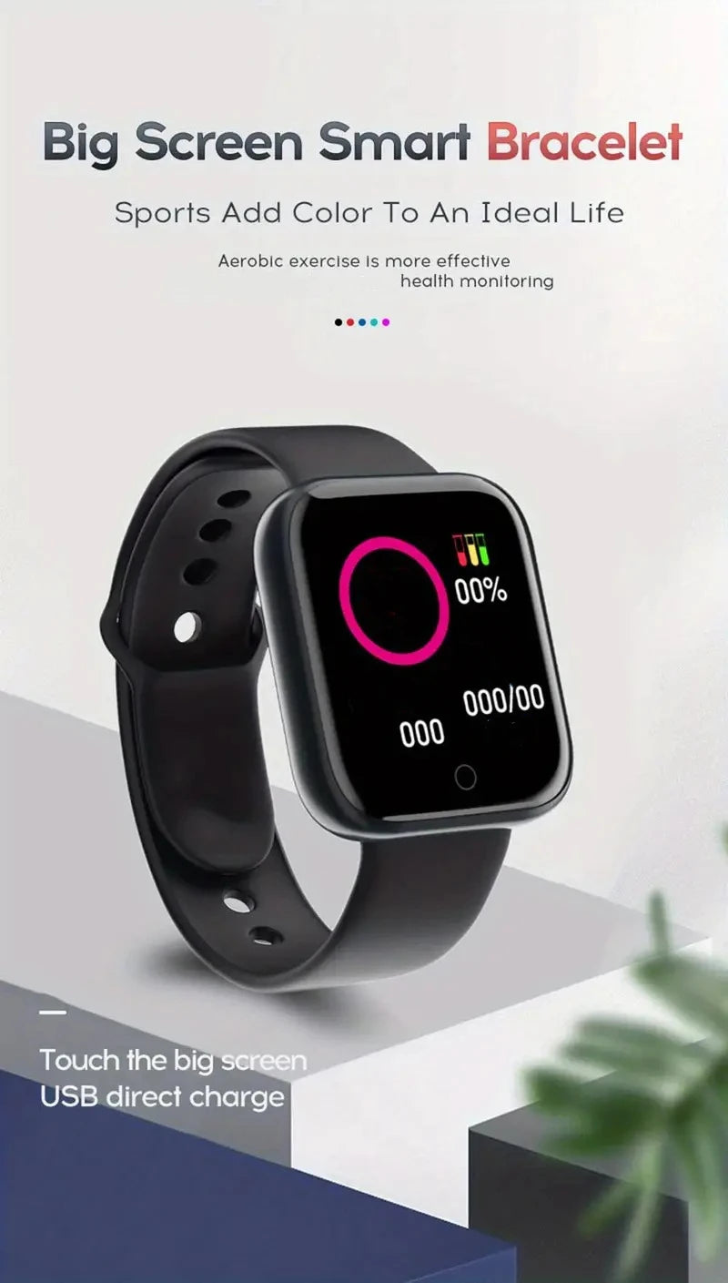 Montre intelligente multifonctionnelle hommes femmes Bluetooth connecté téléphone lecteur de musique Fitness Sport Bracelet moniteur de sommeil D13 Smartwatch