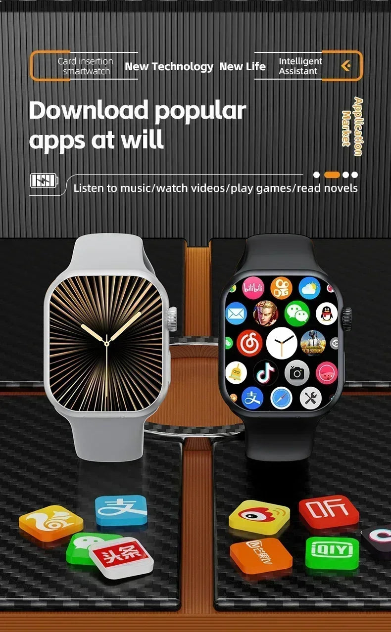5G Smartwatch Global Version – 2.29″ AMOLED Display | 180° Rotating Camera | SIM, Wi-Fi, GPS, Video Calling