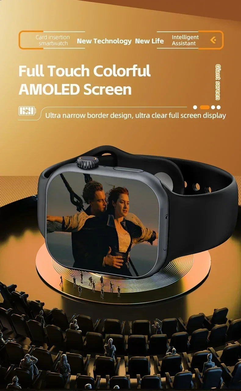 5G Smartwatch Global Version – 2.29″ AMOLED Display | 180° Rotating Camera | SIM, Wi-Fi, GPS, Video Calling