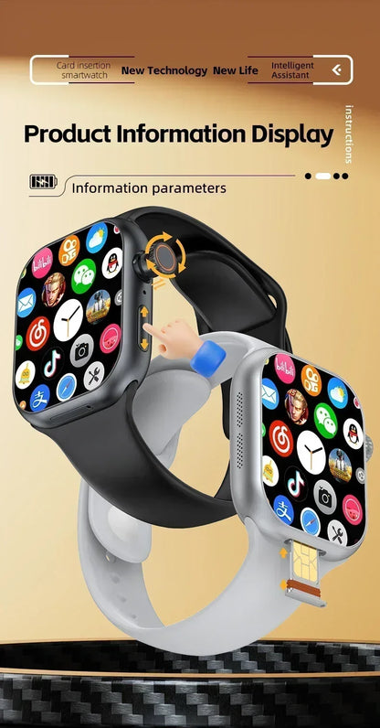 5G Smartwatch Global Version – 2.29″ AMOLED Display | 180° Rotating Camera | SIM, Wi-Fi, GPS, Video Calling