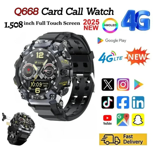 Watch 5G Full Netcom Smartwatch – 1.5″ AMOLED HD, Dual Camera, GPS, 4G/5G, IP68 Waterproof