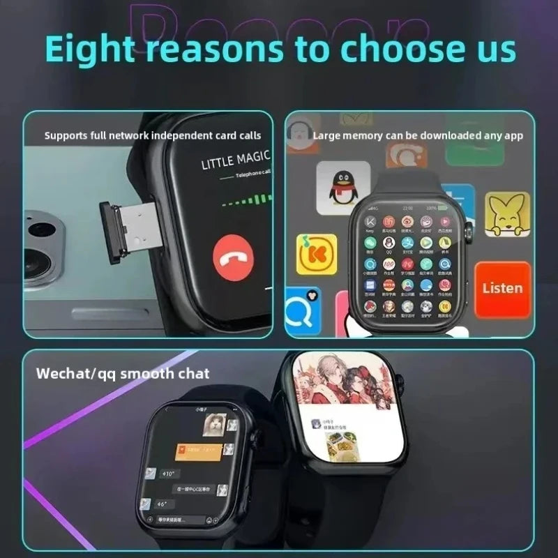 5G Full Network VP09 Smartwatch – 2.06″ Large AMOLED, HD Capmera, GPS, Bluetooth Calls & Voice Assistant