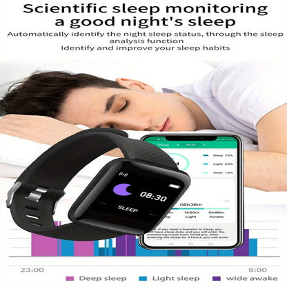 Montre intelligente multifonctionnelle hommes femmes Bluetooth connecté téléphone lecteur de musique Fitness Sport Bracelet moniteur de sommeil D13 Smartwatch
