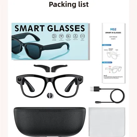 M02 Ultra Smart Glasses – Real-Time Translation, Camera & Voice Control - Image 3