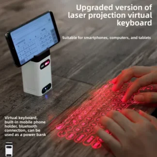 Laser Projection Virtual Keyboard Bluetooth – Portable Wireless Keyboard for Smartphone, Tablet & PC