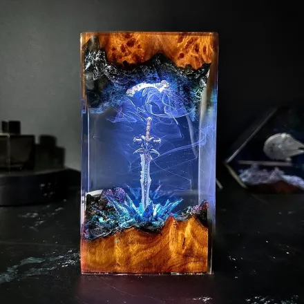 Magic Sword LED Night Light – Fantasy Resin Lamp RGB Gaming Room Decor (2 Sizes) - Image 6