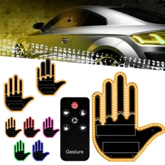 LED Car Gesture Light – Remote Control Funny Signal Lamp (Multi-Color)