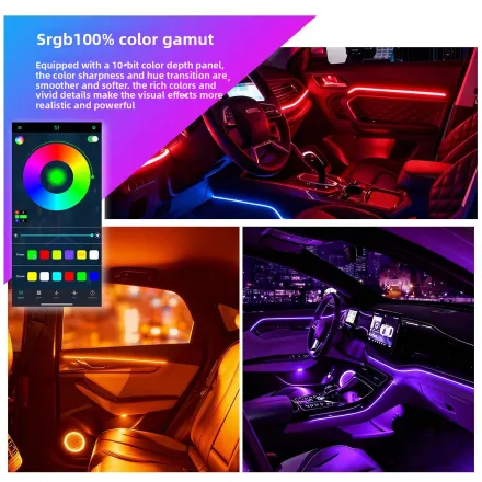 RGB Car Door Frame LED Ambient Light Strip – Colorful Interior Lighting