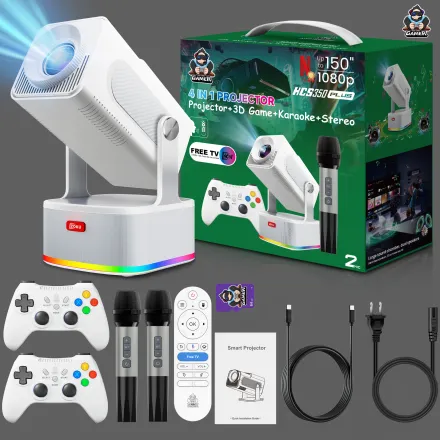 Android 1080P KTV & Gaming Projector – 450 ANSI