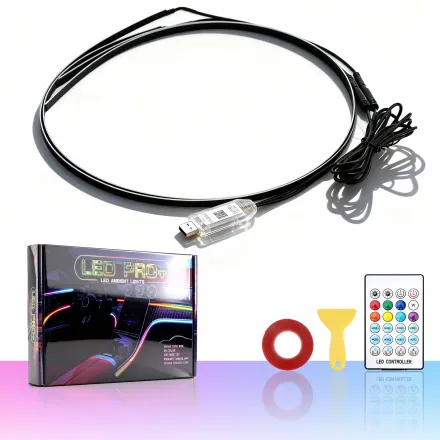 RGB Car Door Frame LED Ambient Light Strip – Colorful Interior Lighting - Image 5